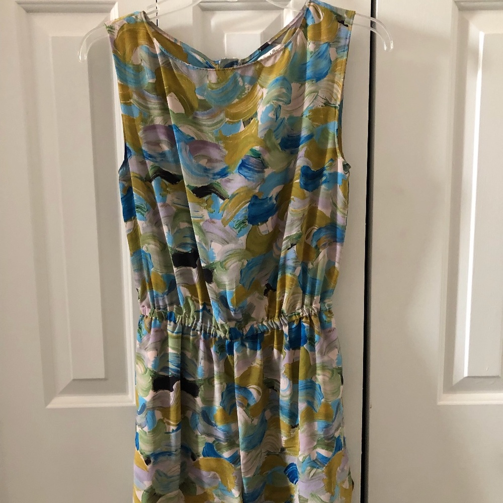 Madewell Silk Brushstroke-print Romper